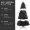 Artificial Christmas Tree Hinged Pine with 250 Lights, 1,000 Tips & Foldable Base Pre-Lit Outdoor Holiday Decor